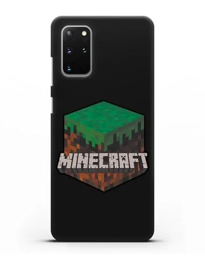 Чехол с логотипом Minecraft силиконовый для Samsung Galaxy S20 Plus [SM-G985F]