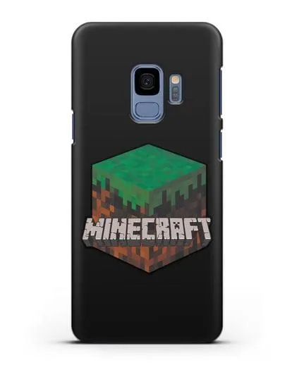 Чехол с логотипом Minecraft силиконовый для Samsung Galaxy S9 [SM-G960F]