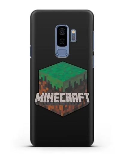 Чехол с логотипом Minecraft силиконовый для Samsung Galaxy S9 Plus [SM-G965F]