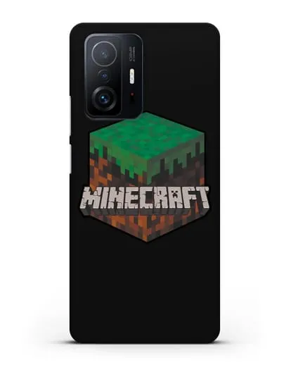 Чехол с логотипом Minecraft силиконовый для Xiaomi 11T