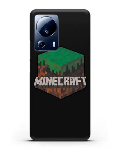 Чехол с логотипом Minecraft силиконовый для Xiaomi 13 Lite