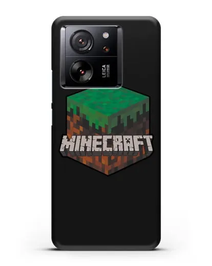 Чехол с логотипом Minecraft силиконовый для Xiaomi 13T
