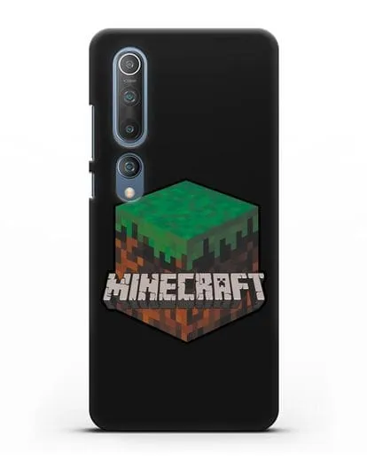 Чехол с логотипом Minecraft силиконовый для Xiaomi Mi 10