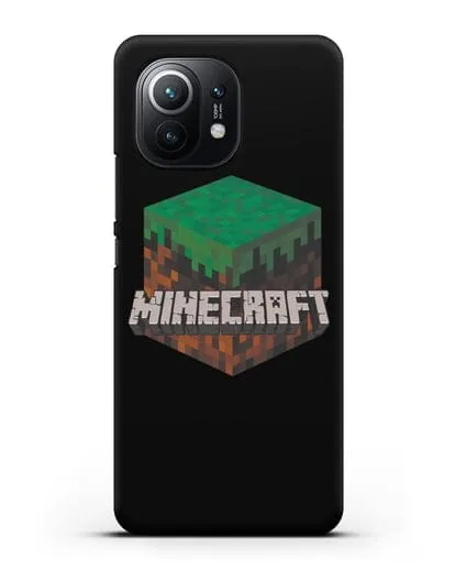 Чехол с логотипом Minecraft силиконовый для Xiaomi Mi 11