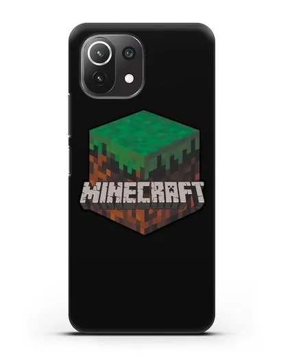 Чехол с логотипом Minecraft силиконовый для Xiaomi Mi 11 Lite