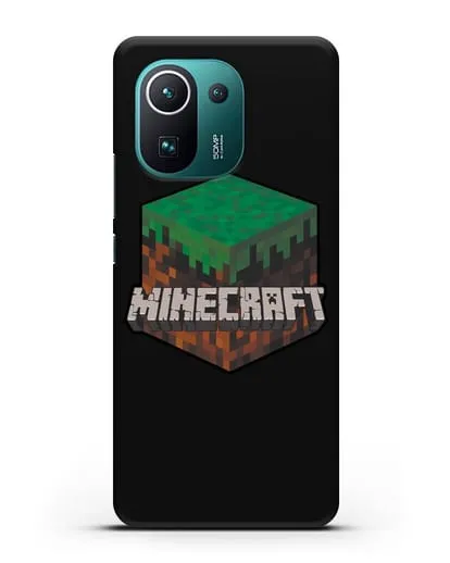 Чехол с логотипом Minecraft силиконовый для Xiaomi Mi 11 Pro