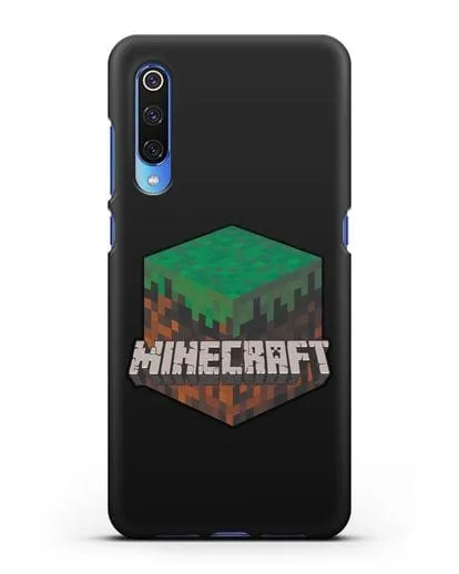 Чехол с логотипом Minecraft силиконовый для Xiaomi Mi 9