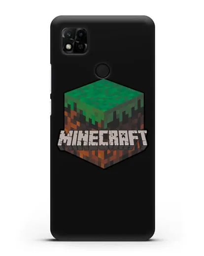 Чехол с логотипом Minecraft силиконовый для Xiaomi Redmi 10A
