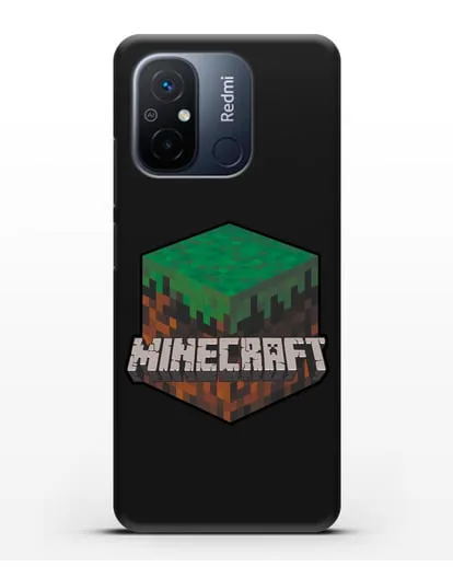 Чехол с логотипом Minecraft силиконовый для Xiaomi Redmi 12C