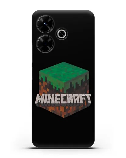 Чехол с логотипом Minecraft силиконовый для Xiaomi Redmi 13