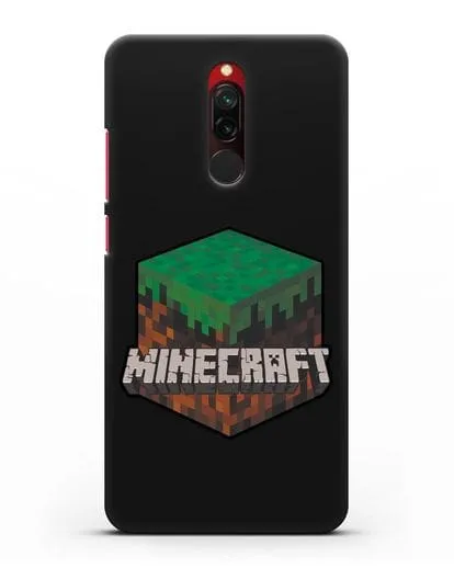 Чехол с логотипом Minecraft силиконовый для Xiaomi Redmi 8