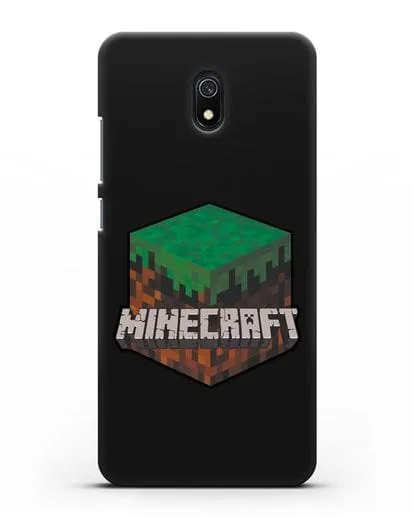 Чехол с логотипом Minecraft силиконовый для Xiaomi Redmi 8A