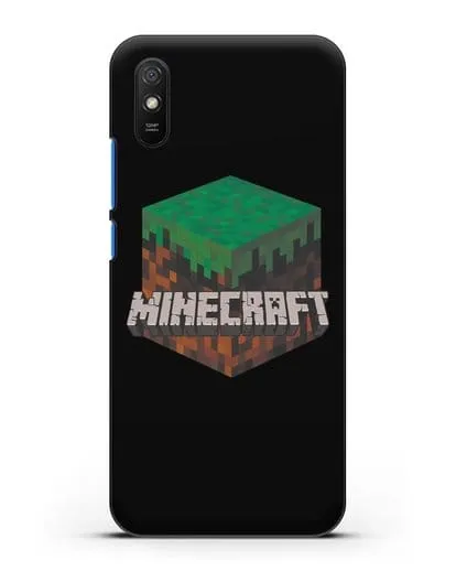 Чехол с логотипом Minecraft силиконовый для Xiaomi Redmi 9A
