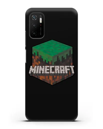 Чехол с логотипом Minecraft силиконовый для Xiaomi Redmi Note 10 5G