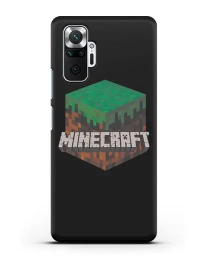 Чехол с логотипом Minecraft силиконовый для Xiaomi Redmi Note 10 Pro