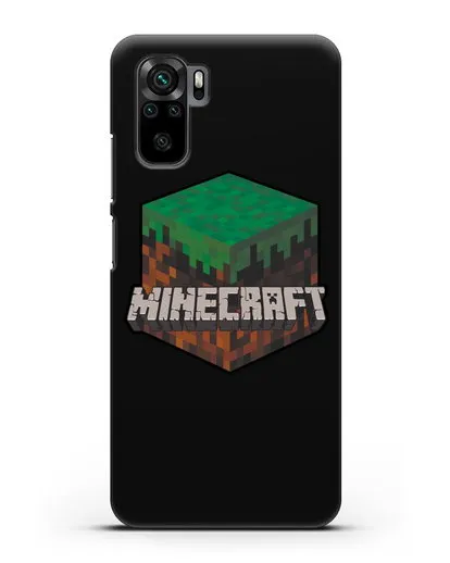Чехол с логотипом Minecraft силиконовый для Xiaomi Redmi Note 10S