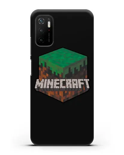 Чехол с логотипом Minecraft силиконовый для Xiaomi Redmi Note 10T
