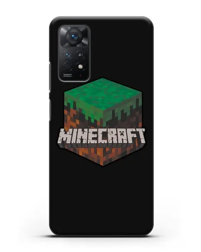 Чехол с логотипом Minecraft силиконовый для Xiaomi Redmi Note 11 Pro