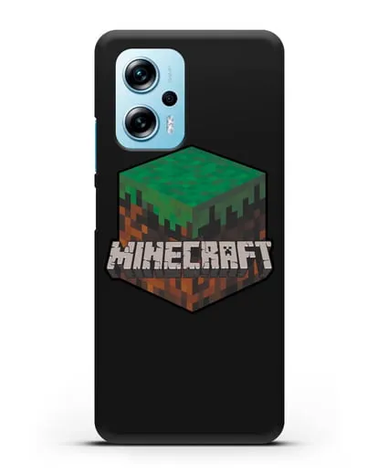 Чехол с логотипом Minecraft силиконовый для Xiaomi Redmi Note 11T Pro