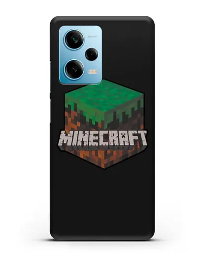 Чехол с логотипом Minecraft силиконовый для Xiaomi Redmi Note 12 5G