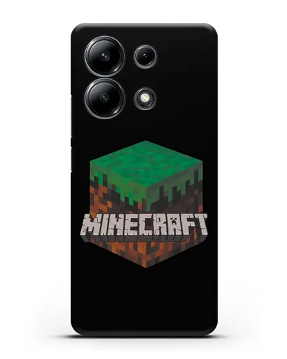 Чехол с логотипом Minecraft силиконовый для Xiaomi Redmi Note 13 4G