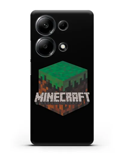 Чехол с логотипом Minecraft силиконовый для Xiaomi Redmi Note 13 Pro 4G