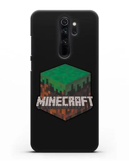 Чехол с логотипом Minecraft силиконовый для Xiaomi Redmi Note 8 Pro