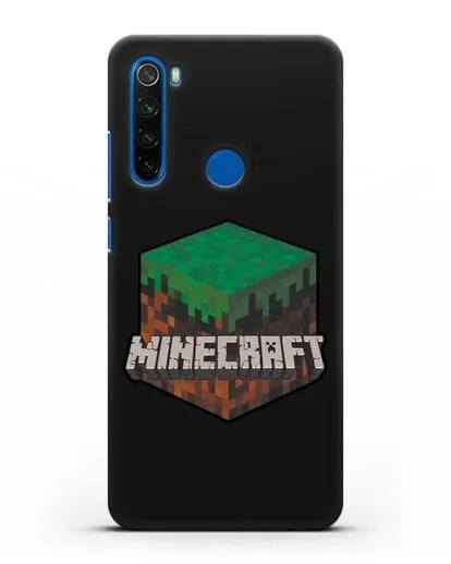 Чехол с логотипом Minecraft силиконовый для Xiaomi Redmi Note 8T