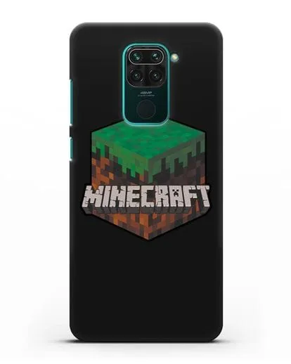 Чехол с логотипом Minecraft силиконовый для Xiaomi Redmi Note 9