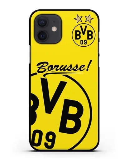 Чехол с эмблемой ФК Боруссия Дортмунд силиконовый для iPhone 12