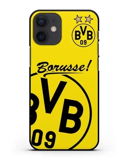 Чехол с эмблемой ФК Боруссия Дортмунд силиконовый для iPhone 12 mini