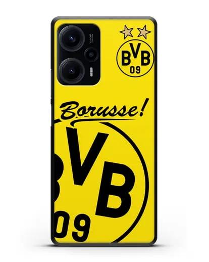 Чехол с эмблемой ФК Боруссия Дортмунд силиконовый для Xiaomi Poco F5