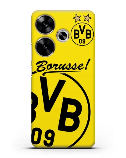Чехол с эмблемой ФК Боруссия Дортмунд силиконовый для Xiaomi Poco F6
