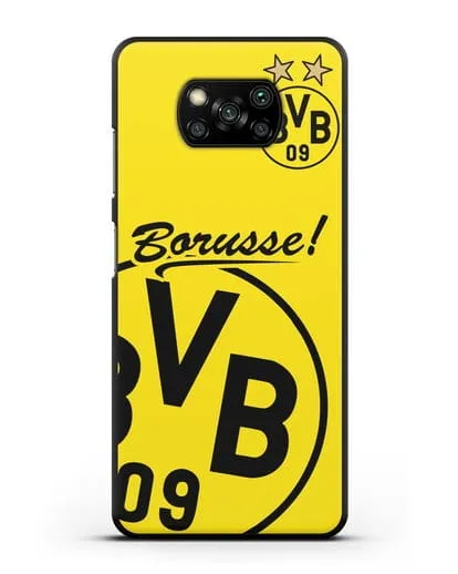 Чехол с эмблемой ФК Боруссия Дортмунд силиконовый для Xiaomi Poco X3
