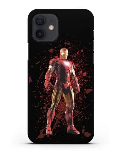 Чехол с иллюстрацией Железный человек силиконовый для iPhone 12