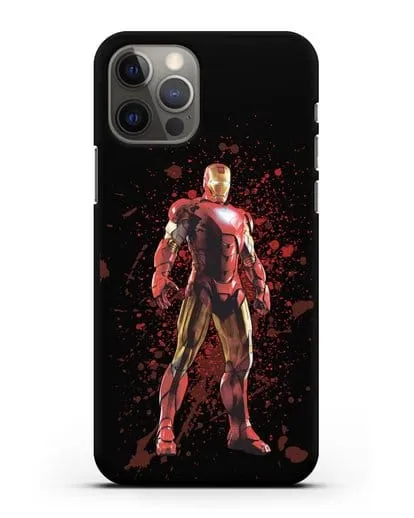 Чехол с иллюстрацией Железный человек силиконовый для iPhone 12 Pro