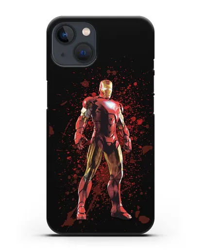 Чехол с иллюстрацией Железный человек силиконовый для iPhone 13