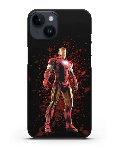 Чехол с иллюстрацией Железный человек силиконовый для iPhone 14