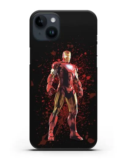 Чехол с иллюстрацией Железный человек силиконовый для iPhone 14 Plus