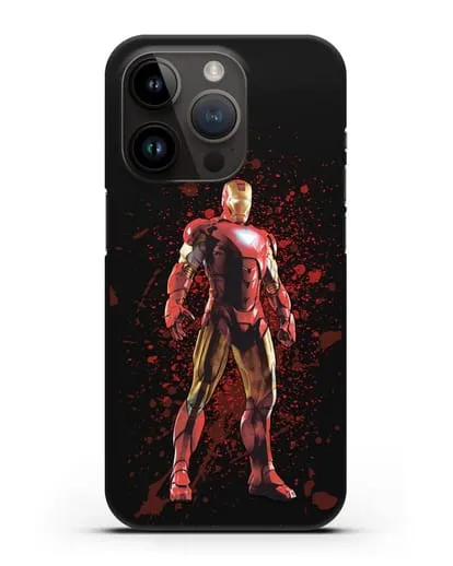 Чехол с иллюстрацией Железный человек силиконовый для iPhone 14 Pro