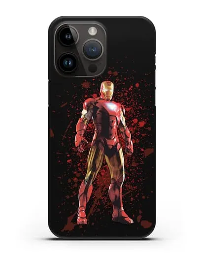 Чехол с иллюстрацией Железный человек силиконовый для iPhone 14 Pro Max