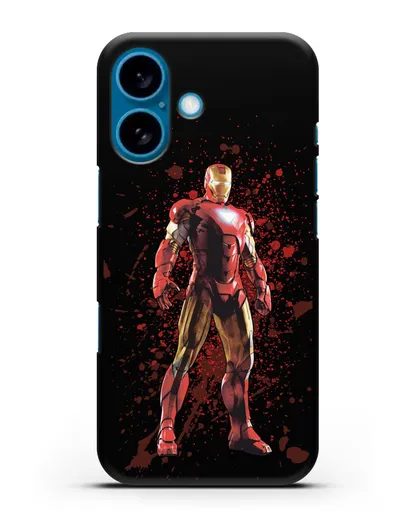 Чехол с иллюстрацией Железный человек силиконовый для iPhone 16