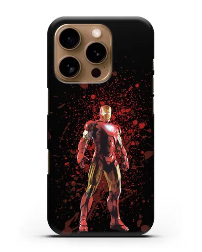 Чехол с иллюстрацией Железный человек силиконовый для iPhone 16 Pro
