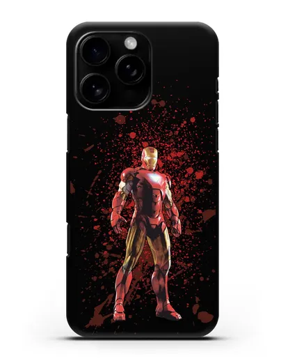 Чехол с иллюстрацией Железный человек силиконовый для iPhone 16 Pro Max
