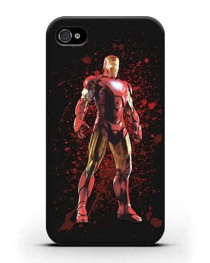 Чехол с иллюстрацией Железный человек силиконовый для iPhone 4/4s
