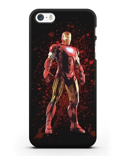 Чехол с иллюстрацией Железный человек силиконовый для iPhone 5/5s/SE