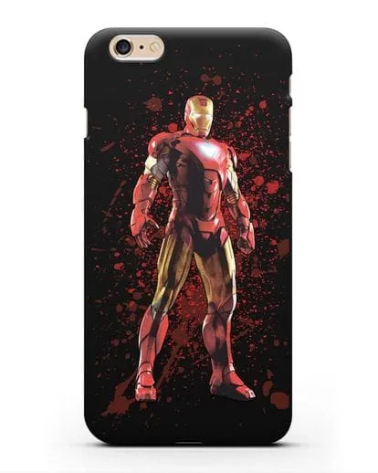 Чехол с иллюстрацией Железный человек силиконовый для iPhone 6 Plus