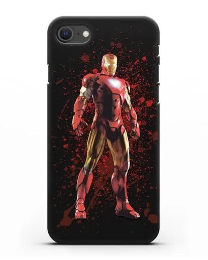 Чехол с иллюстрацией Железный человек силиконовый для iPhone SE 2020