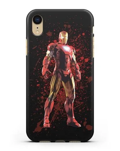 Чехол с иллюстрацией Железный человек силиконовый для iPhone XR