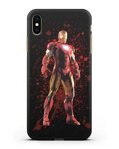 Чехол с иллюстрацией Железный человек силиконовый для iPhone XS Max